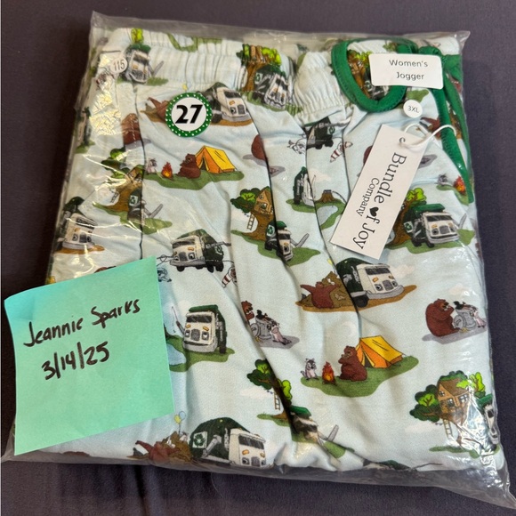 Bundle of Joy women's bamboo joggers trash truck 3xl - Picture 1 of 3